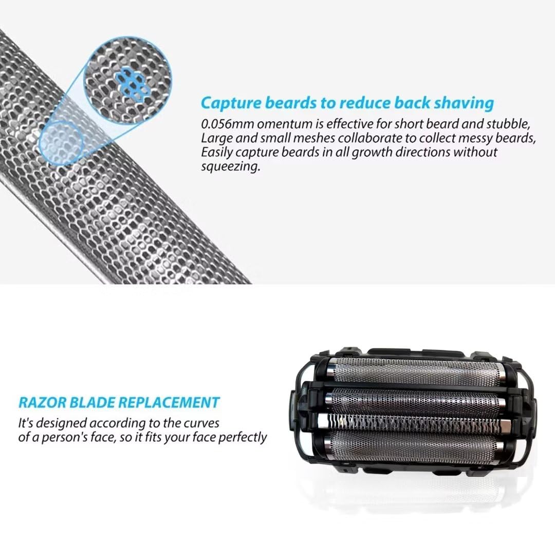 Panasonic ES-LA63AA Replacement Inner Blade & Outer Foil Set for 4-Blade Shaver - Compatible with ES-LA63-S & A-RC4 Models - Smooth Shaving for Men - Perfect for Travel & Daily Grooming