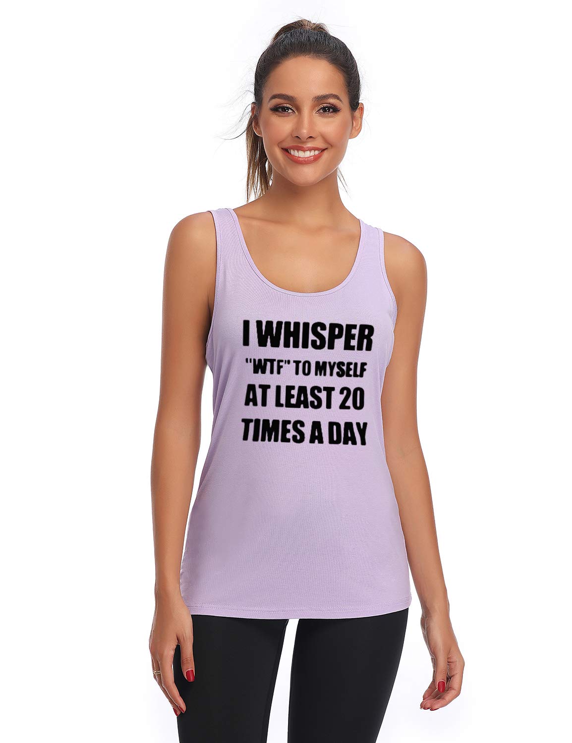 Funny Saying Racerback Tank Tops for Women - Sleeveless Workout Shirts for Fitness & Gym - Perfect for Yoga, Running & Summer Casual Wear