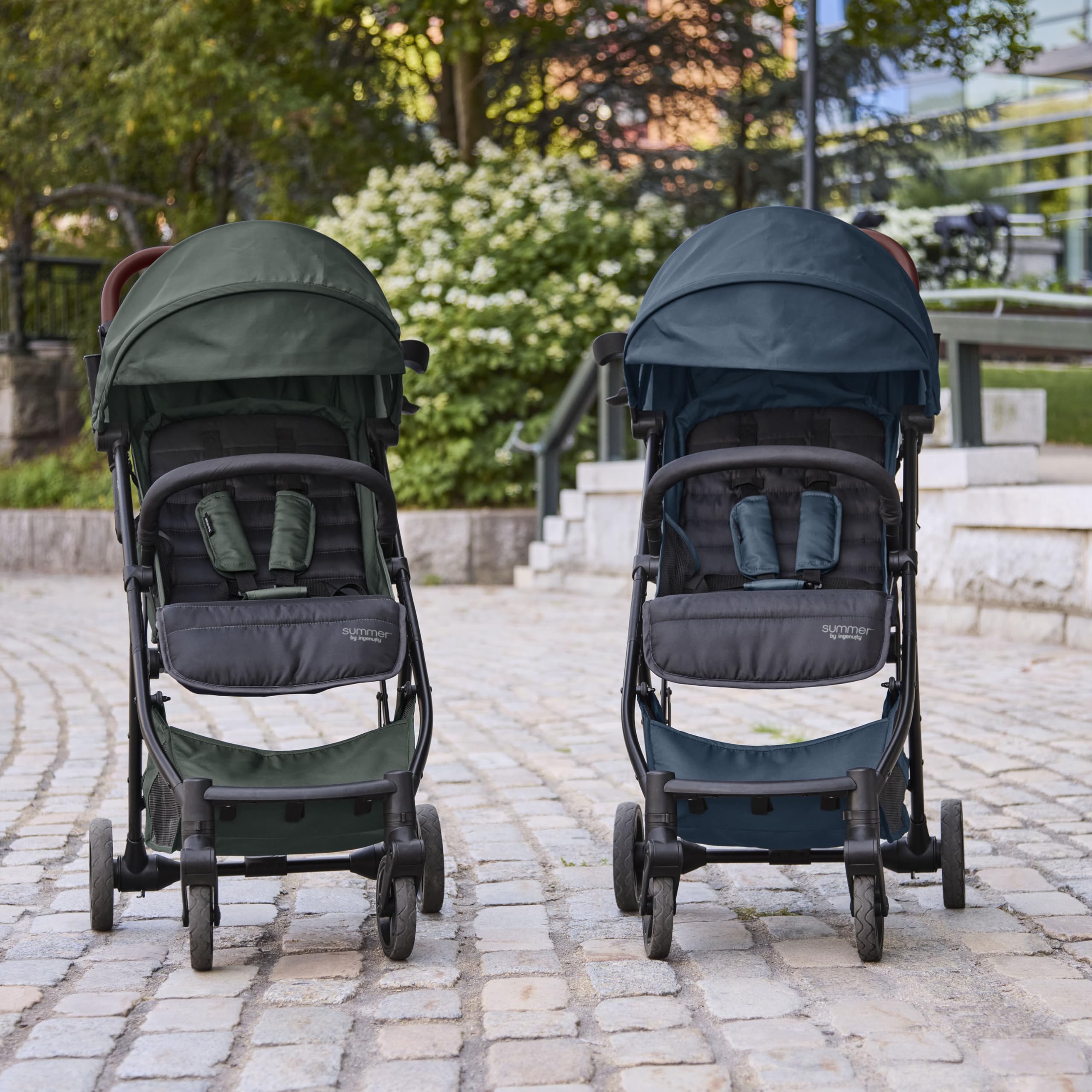 Ingenuity 3Dquickclose CS+ Compact Fold Stroller - Lightweight Baby Stroller with Oversized Canopy, Extra-Large Storage Basket & One-Hand Fold | Perfect for Travel, Shopping & City Walks