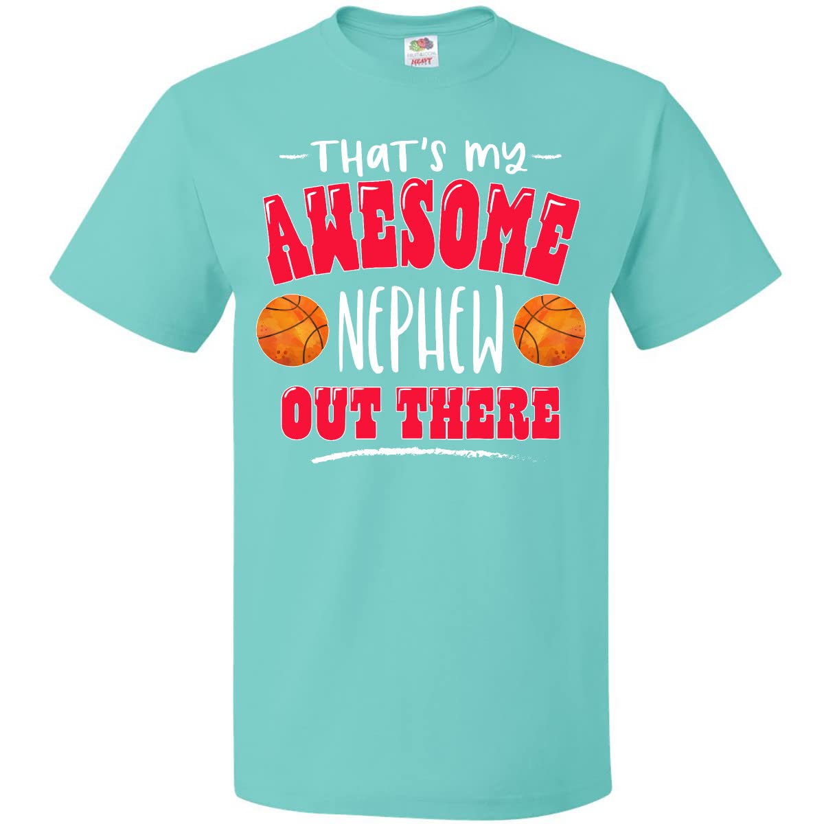 Inktastic 'That's My Awesome Nephew' Basketball Design T-Shirt - Perfect for Nephew Gifts, Basketball Games & Family Events