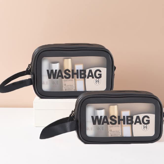 Waterproof PVC Cosmetic Bag for Women - Travel Toiletry Organizer (4-Piece Set) - Perfect for Makeup & Grooming on the Go