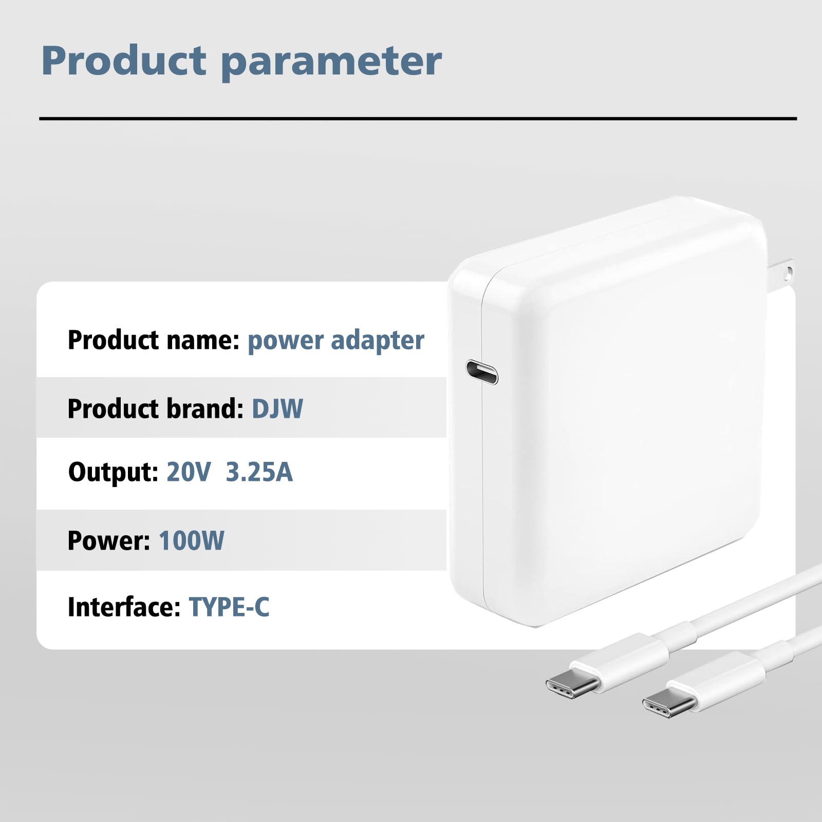 100W USB C Fast Charger for MacBook Pro/Air, iPad Pro 12.9/11 (2020/2018), Samsung Galaxy - Universal USB-C Laptop & Phone Charger - Perfect for Travel, Office & Home Use