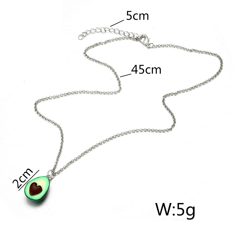 BFF Avocado Halves Necklace - Best Friend Matching Jewelry for Women - Cute Fruit Pendant Gift for Her - Perfect for Birthdays, Anniversaries & Everyday Wear