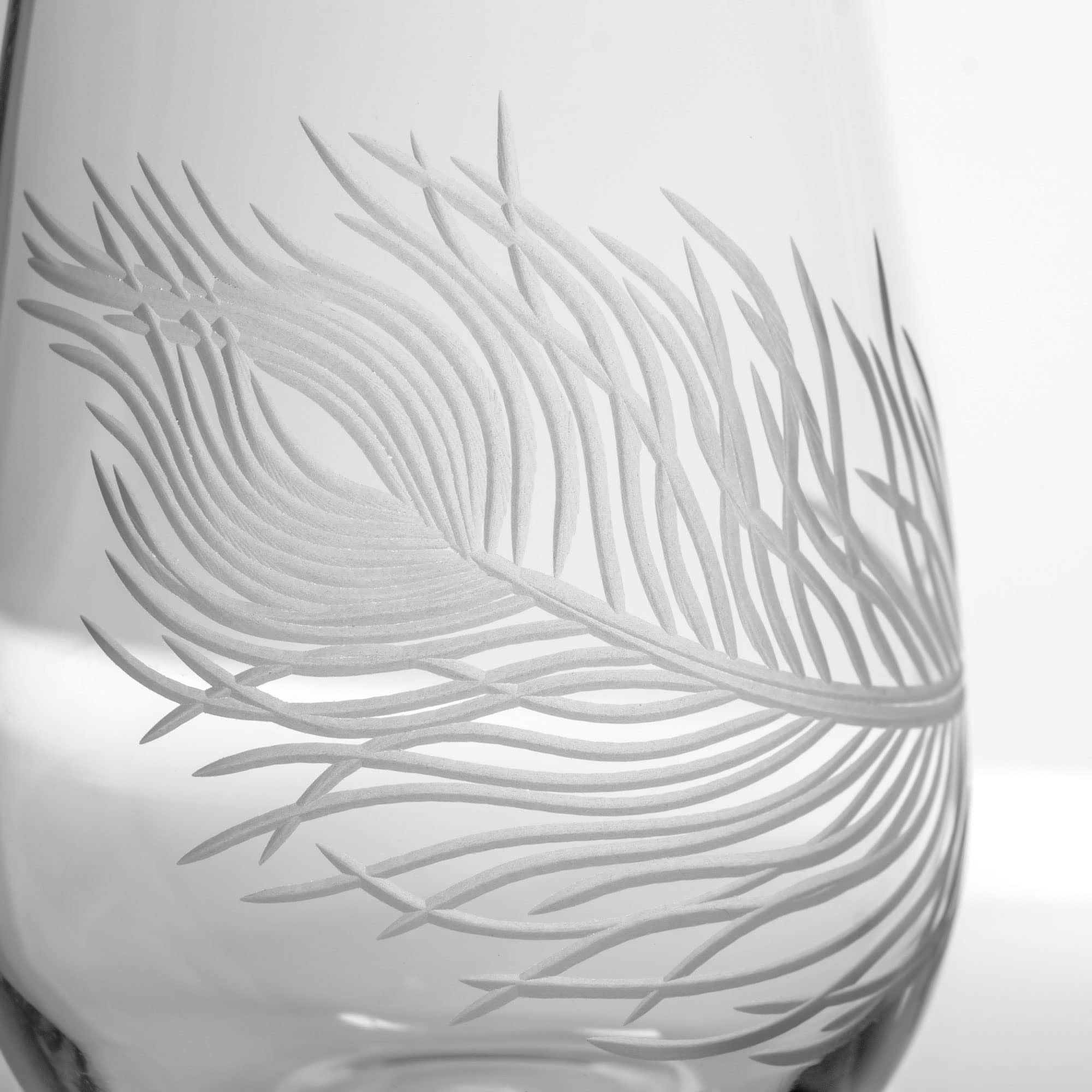 Premium Rolf Glass Peacock White Wine Glasses (Set of 4) - 12 oz Crystal Clear Stemware for Chardonnay, Sauvignon Blanc & Riesling - Perfect for Dinner Parties, Wine Tasting & Romantic Evenings