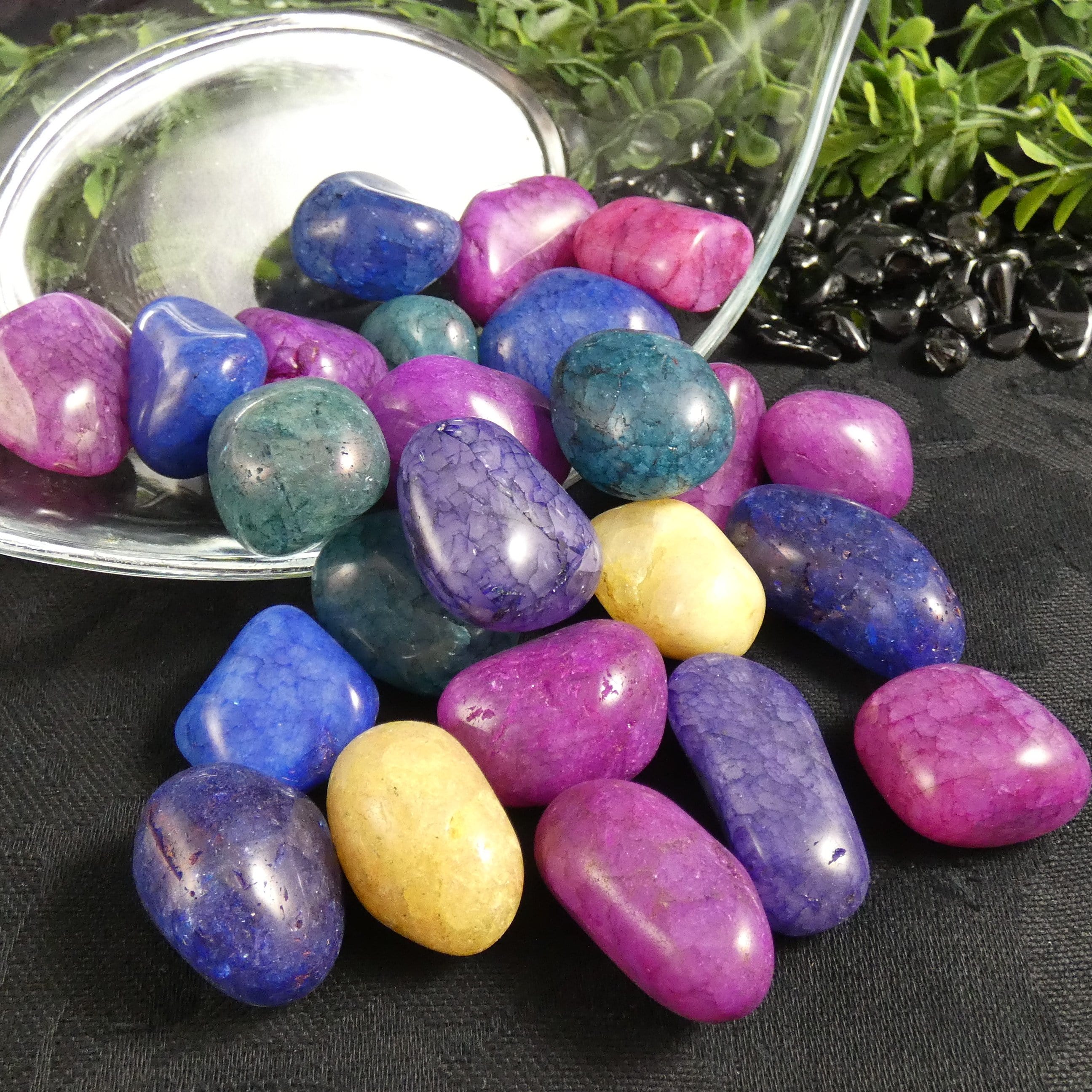 Healing Crackled Quartz Tumbled Stones - Natural Gemstones for Chakra Balancing, Meditation & Energy Work - Perfect for Home Decor, Jewelry Making & Spiritual Practices