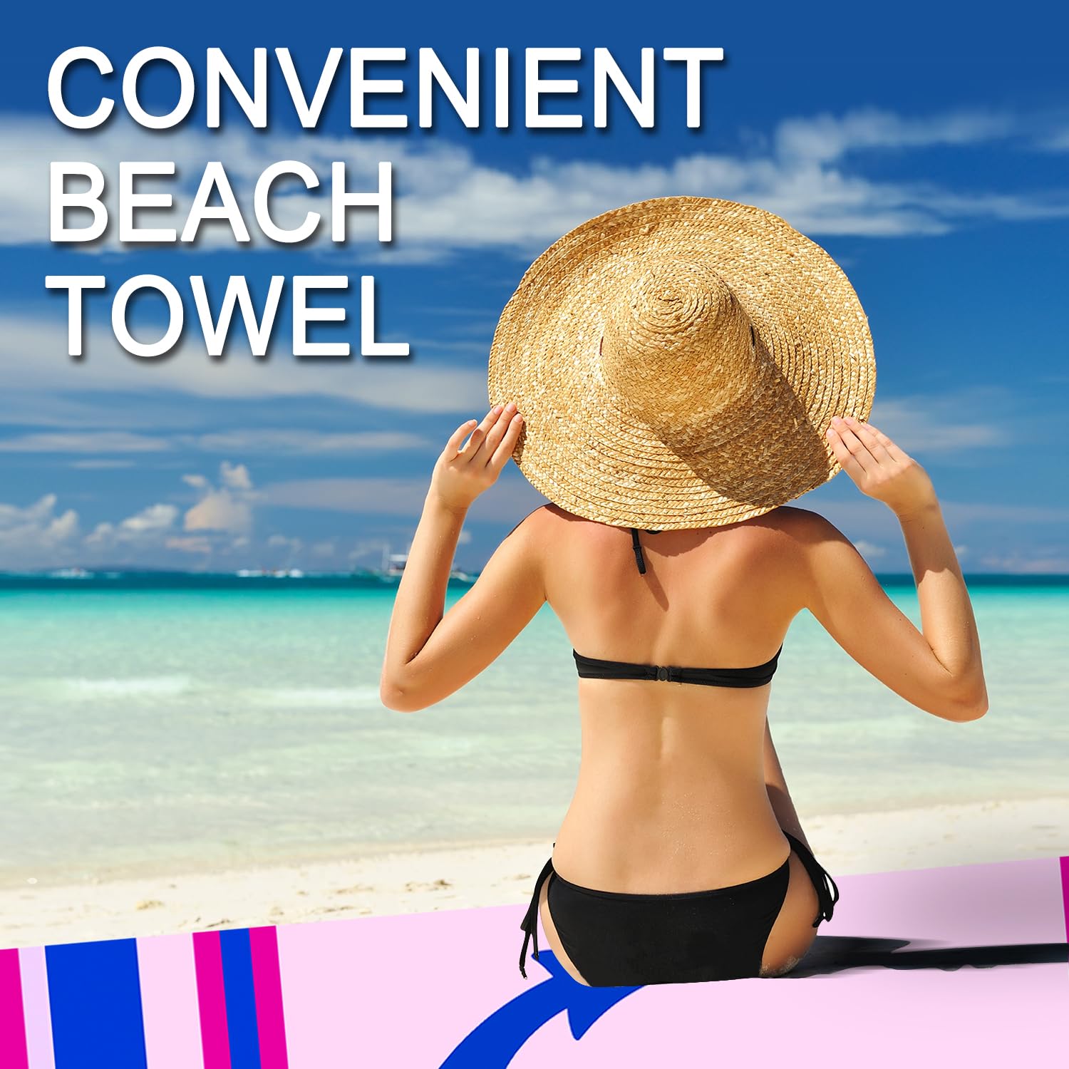 Kksme Nautical Anchor Microfiber Beach Towel 30x60 Inches - Large Lightweight Quick Dry Sand Free Towel for Adults & Kids - Perfect for Swimming, Pool, Travel, Camping, Yoga, Gym, Picnic & Beach Vacation Gifts