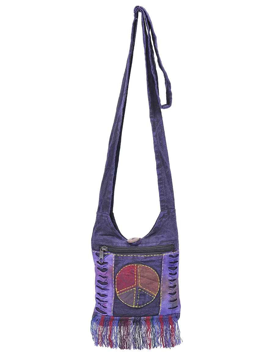 THE COLLECTION ROYAL Small Hippie Crossbody Bag for Women | Boho Phone Purse with Adjustable Strap | Travel, Festival & Everyday Use Accessory