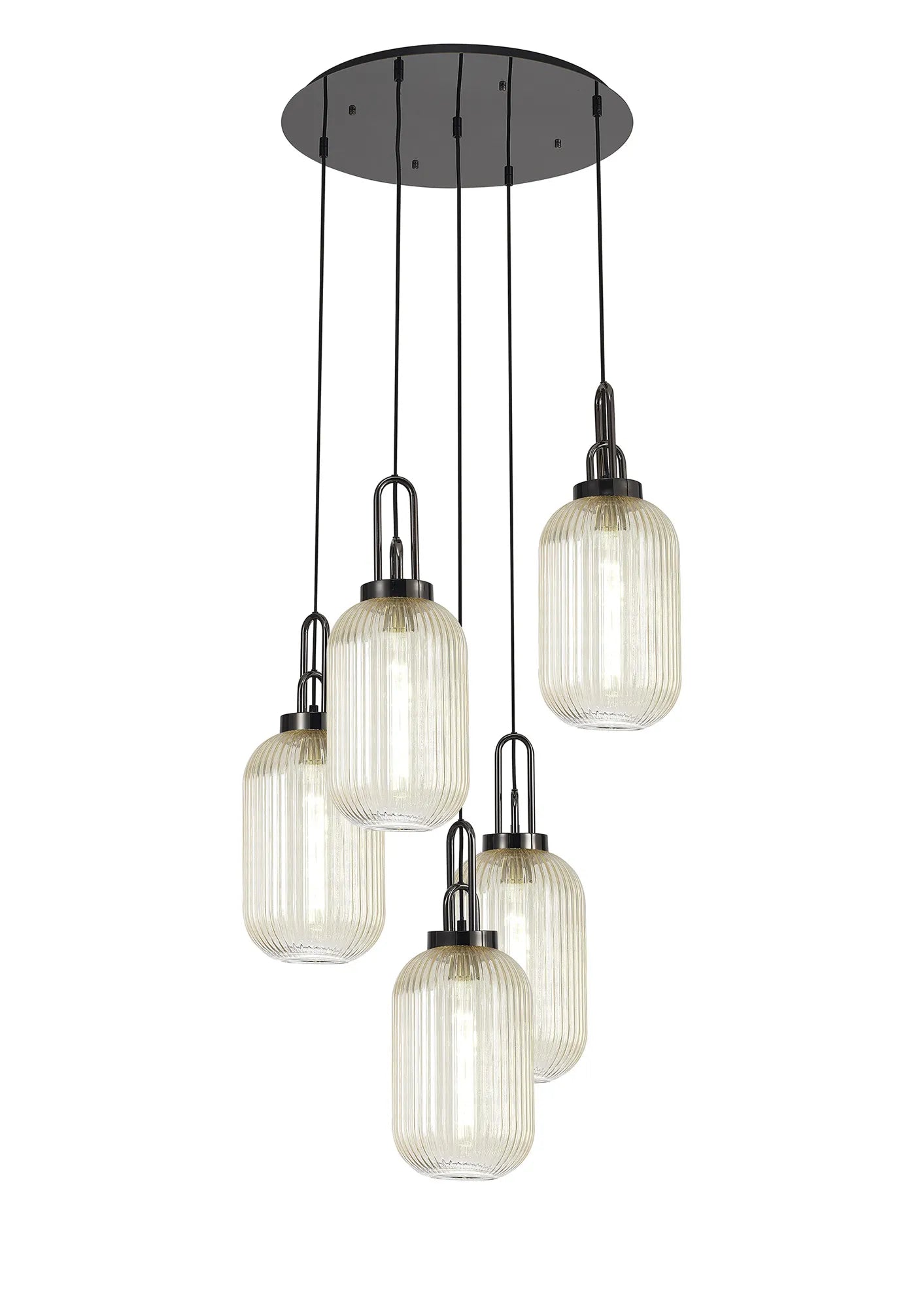 Stylish Cadiz 5-Light Cluster Pendant Light Fixture - Modern Ceiling Lighting for Dining Room, Kitchen & Living Room