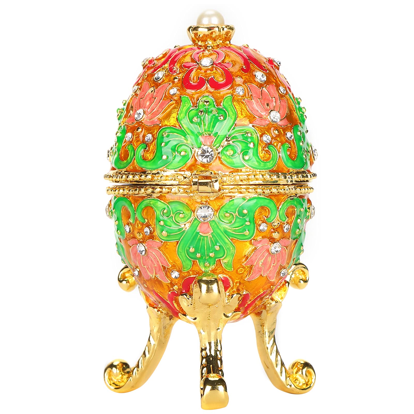CHICIRIS Rhinestone Jewelry Box - Elegant Egg-Shaped Home Decor for Jewelry Storage, Collections & Gifts | Perfect for Desktop Decoration, Souvenirs & Vanity Organizers