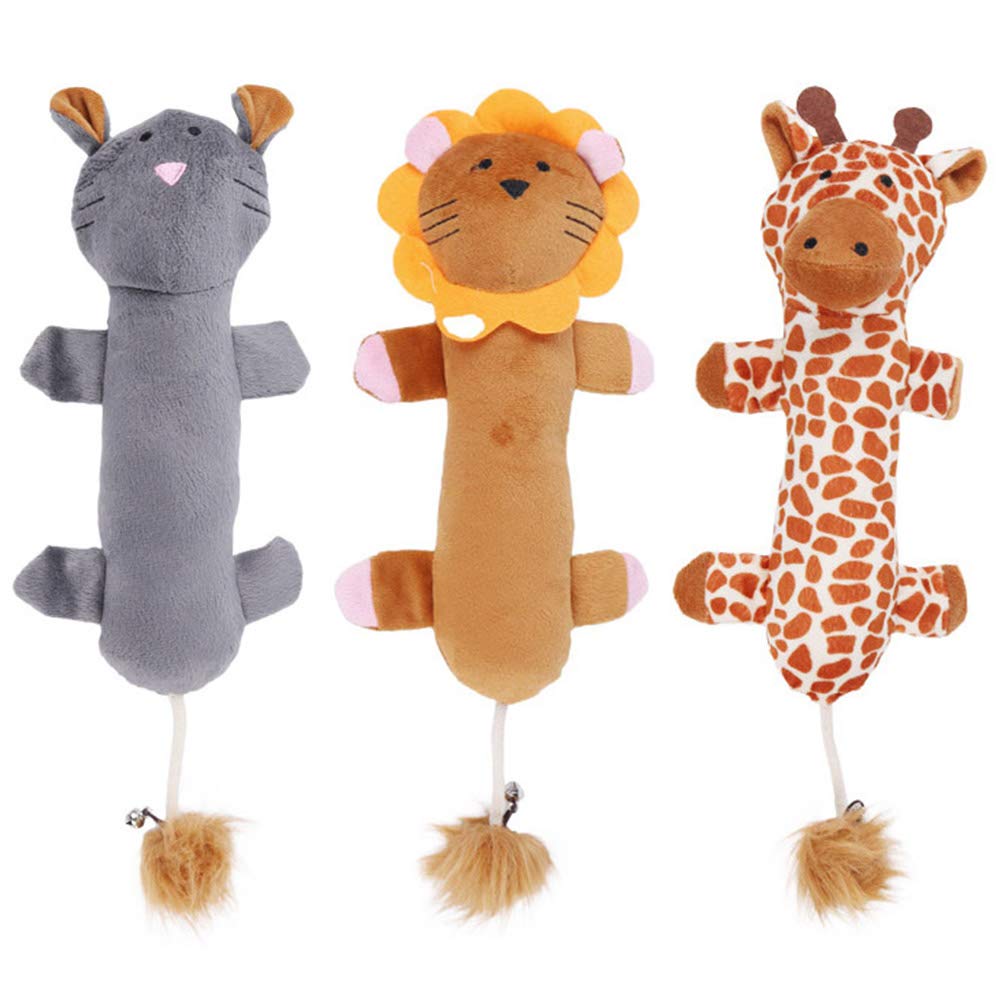 3pcs Cat Bite-Resistant Chew Toys for Teething & Training - Durable Plush Animal Doll for Kittens - Perfect for Playtime, Dental Health & Stress Relief