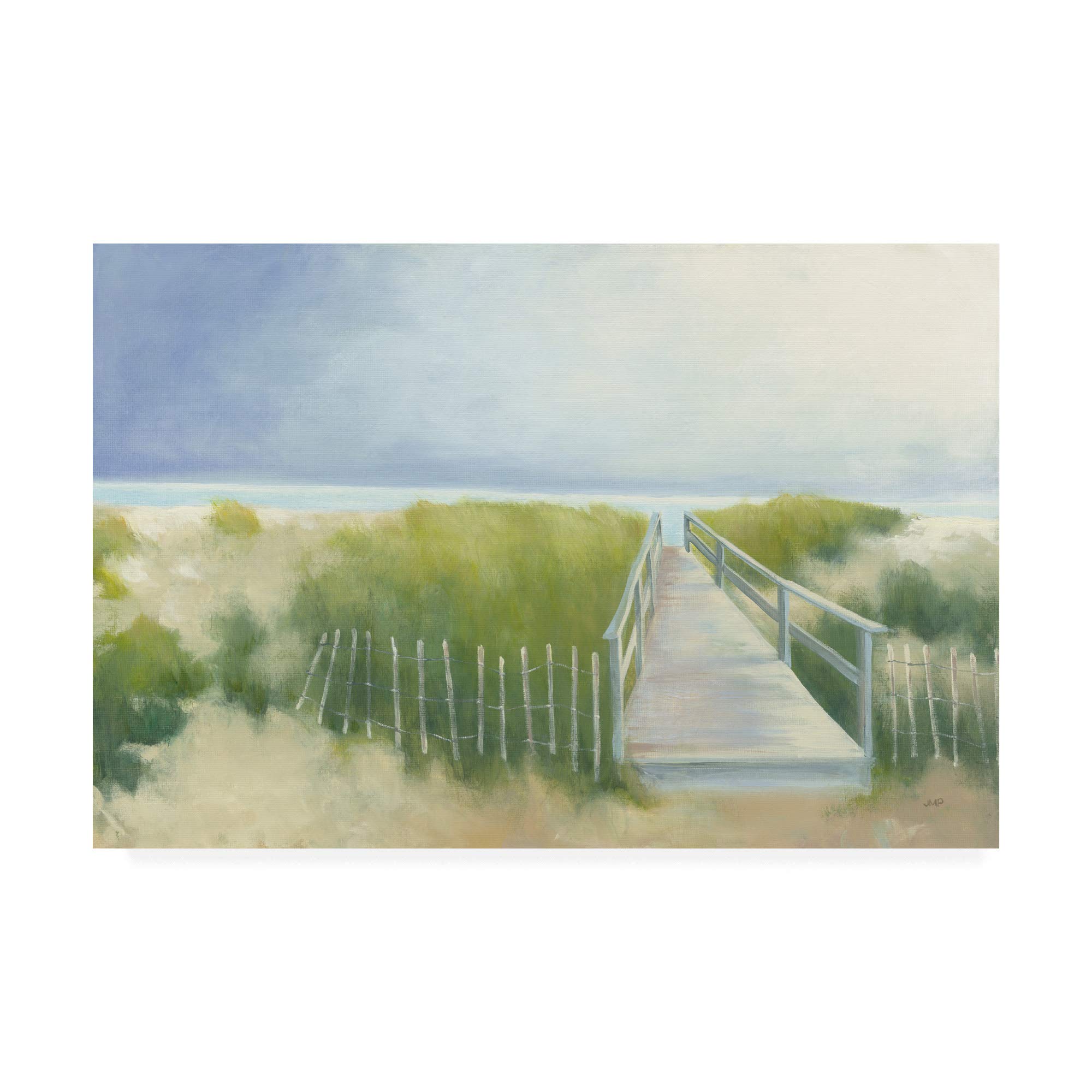 Julia Purinton Beach Walkway Fine Art Print - 30x47 Inches - Coastal Wall Decor for Living Room, Bedroom & Office