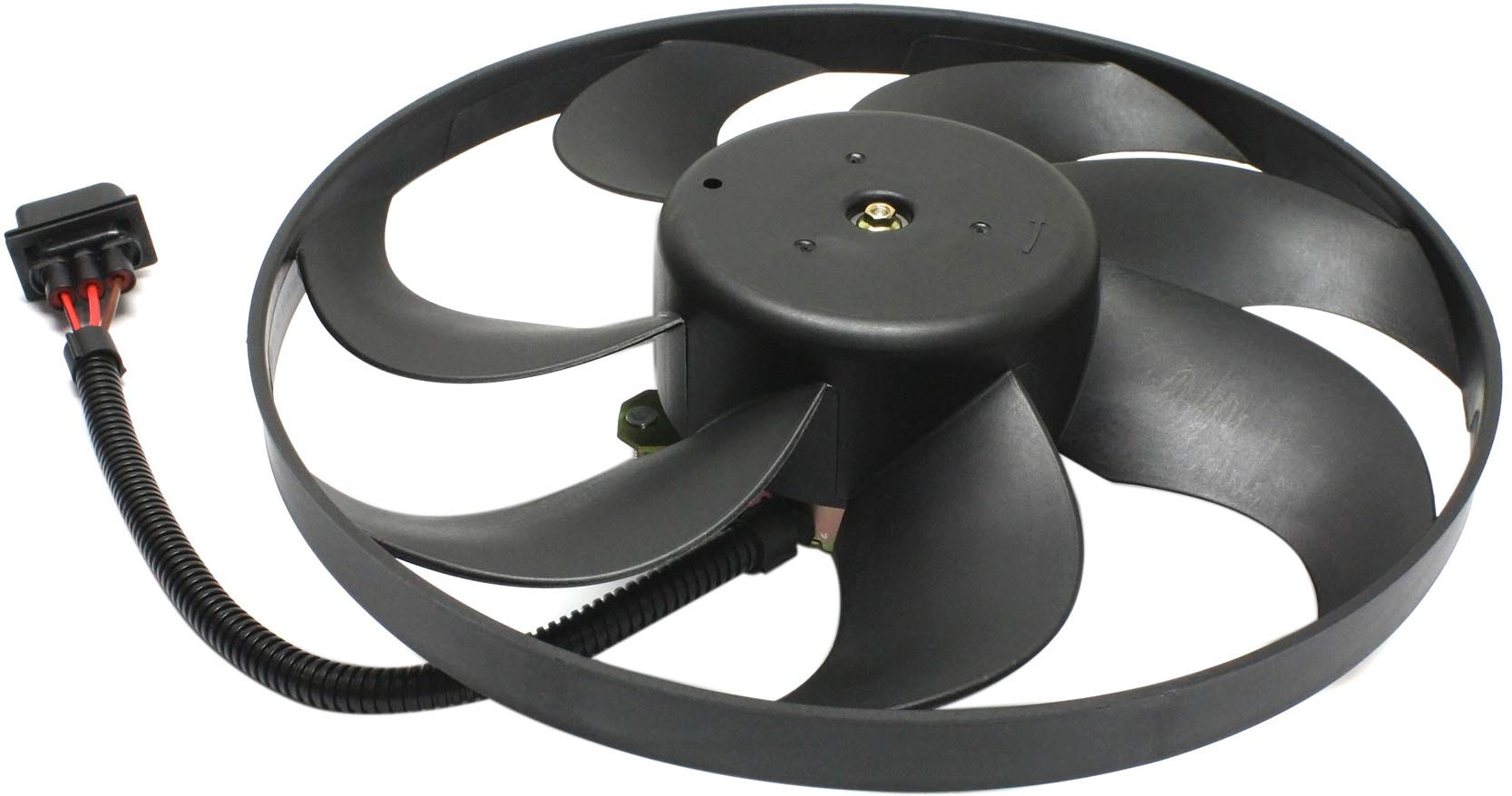 Go-Parts - Replacement Radiator Fan Blade & Motor Assembly for 1998-2007 Volkswagen Beetle - Left (Driver) Side Auxiliary Cooling Fan - Fits 1999 2002 2003 2004 2005 2006 Models - Perfect for Engine Overheating Prevention & Summer Driving