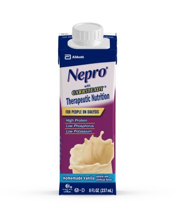 NEPRO CARB STEADY Homemade Vanilla Low Carb Drink - 8 oz Containers (Pack of 6) | Keto-Friendly Nutrition Shake for Diabetics & Weight Management - Perfect for Breakfast, Post-Workout or On-the-Go Meals
