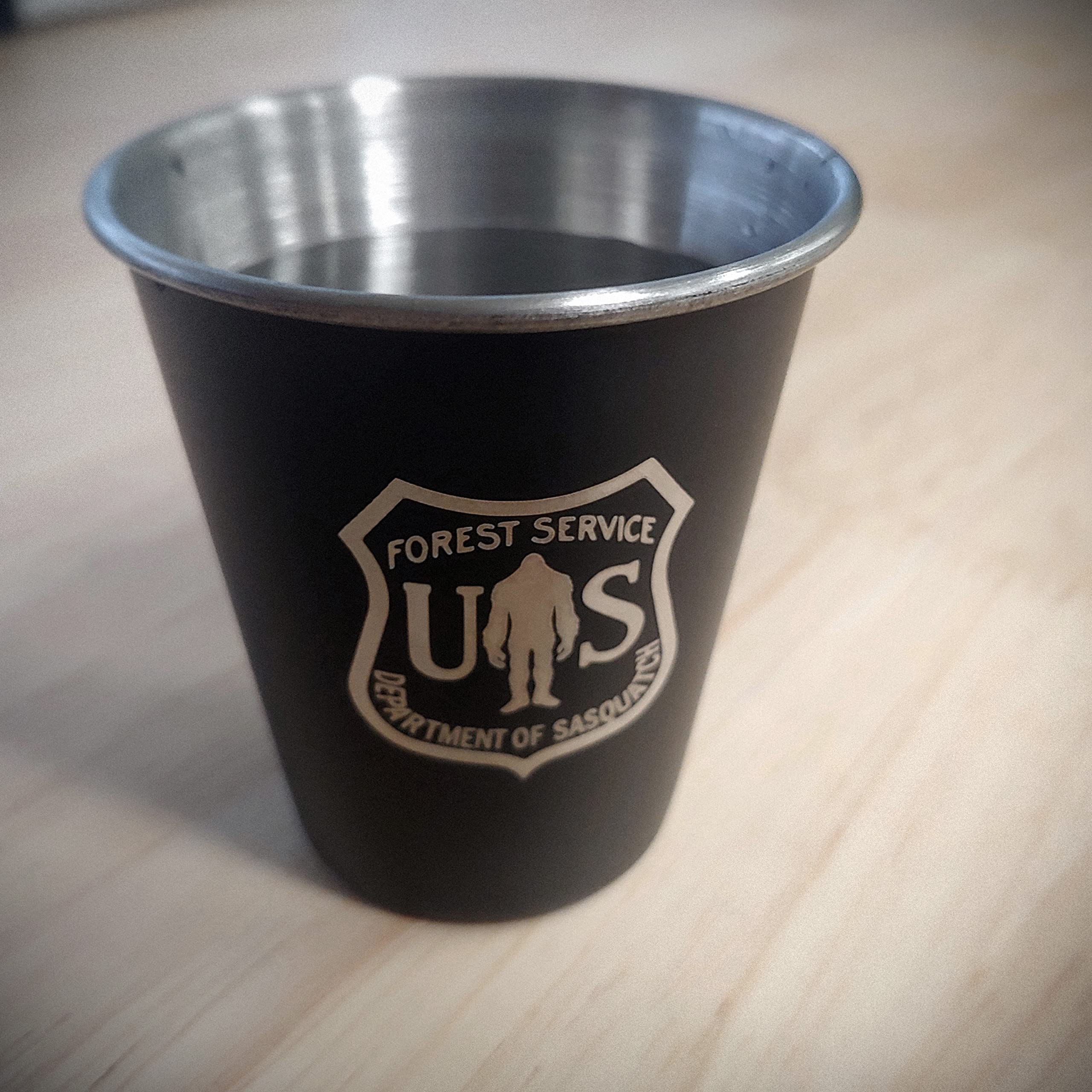 Stainless Steel Leave Only Footprints Shot Glass - Perfect Gift for Bigfoot Fans, Outdoor Enthusiasts, Hiking, Camping, Fishing & Hunting - Pacific Northwest Design - Ideal for Campfire Drinks, Cabin Parties & Adventure Celebrations