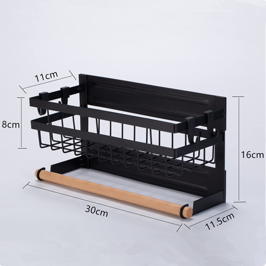 Ubersweet® Magnetic Refrigerator Side Shelf - Spice Rack & Paper Towel Holder for Kitchen Organization - Perfect for Small Spaces, Pantry Storage & Easy Access to Cooking Essentials