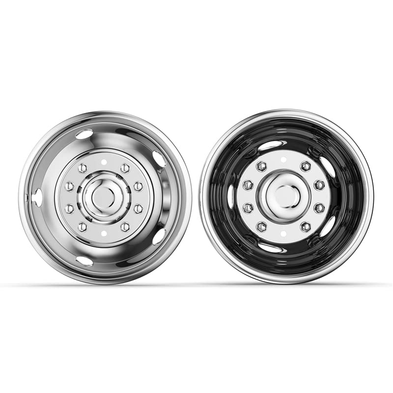 Polished Stainless Steel Dually Wheel Simulator 19.5