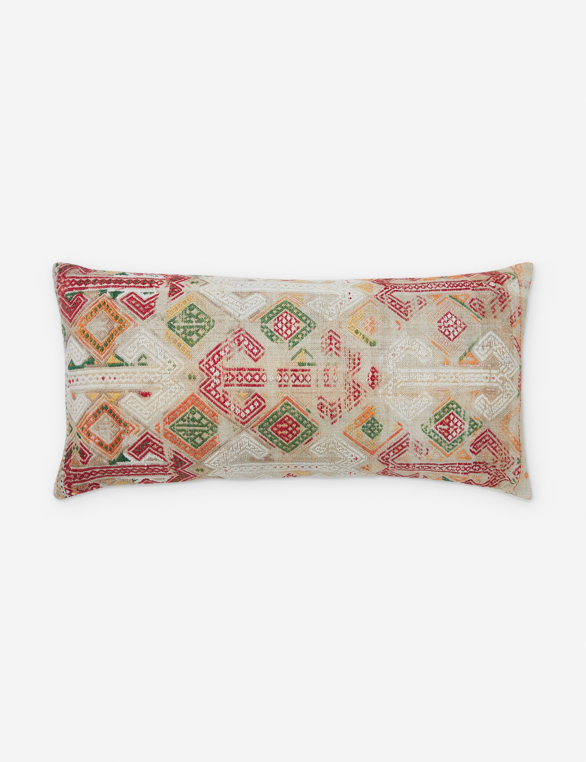 Etemad Vintage Lumbar Pillow - Decorative Throw Pillow for Sofa, Bed & Chair - Supportive Back Cushion for Home & Office