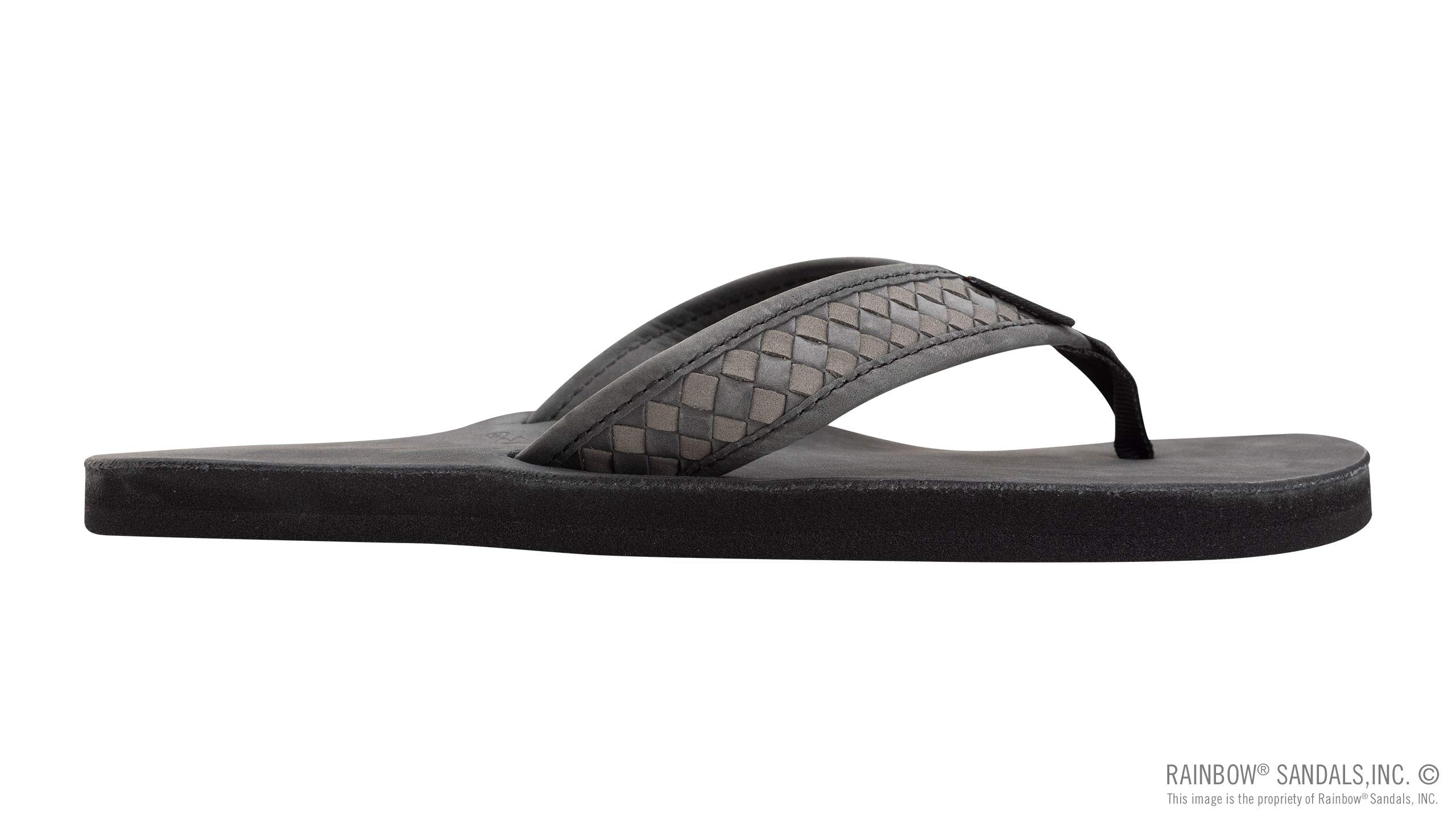 Premium Men's Rainbow Sandals - The Bentley Luxury Leather with Single Layer Arch & Hand Woven Straps | Comfortable Beach & Casual Footwear for Summer Outdoor Activities