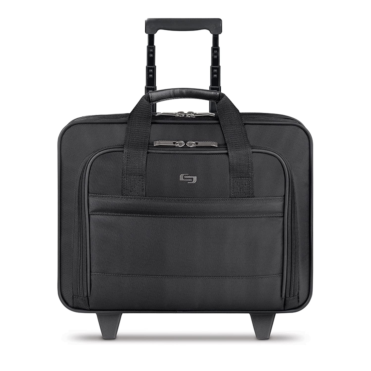 Solo Carnegie Rolling Laptop Bag for Business Travel - Black Wheeled Briefcase with USB Charging Port | Perfect for Airports, Commuting & Office Professionals