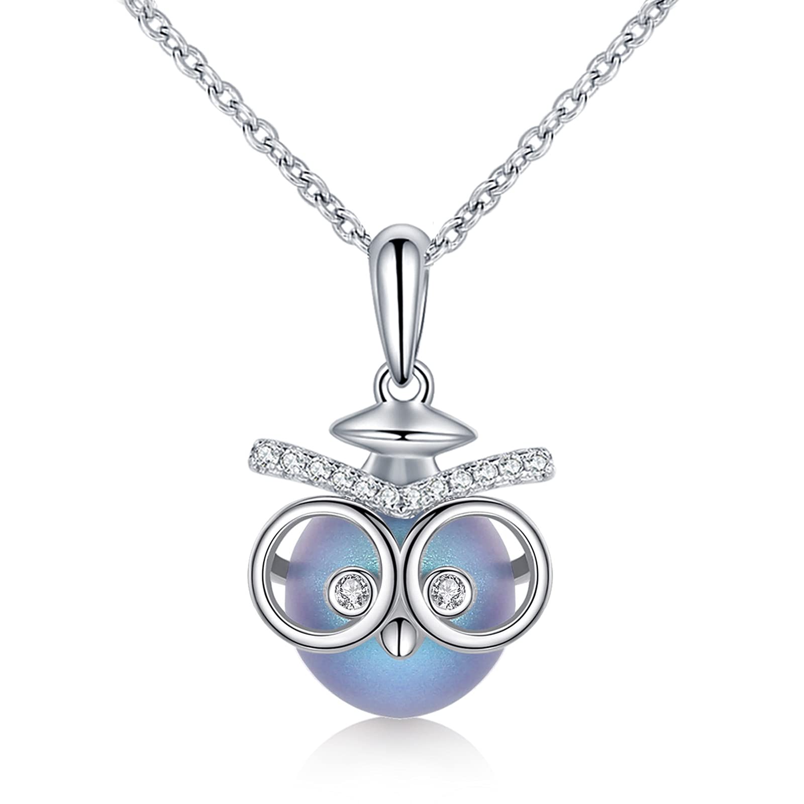 2023 Graduation Gifts for Women - Elegant Wisdom Owl Pendant Necklace with Jewelry Box & Congratulations Card - Perfect High School & College Graduation Gift for Her - Ideal for Commencement Ceremonies & Graduation Parties