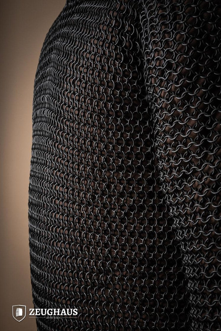 Chainmail Haubergeon Round Ring 10mm Burnished - Medieval Armor for LARP, Cosplay & Renaissance Fairs