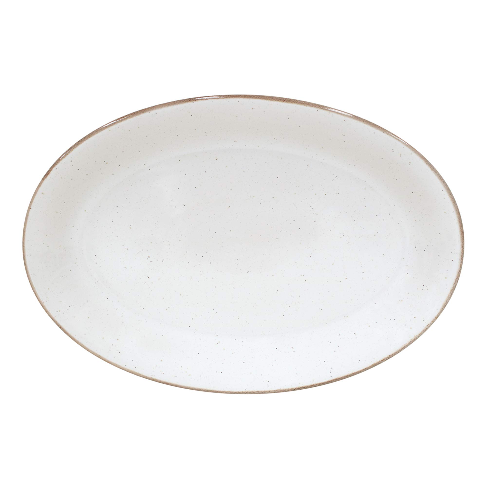 Casafina 18-Inch White Ceramic Oval Platter - Sardegna Collection | Microwave, Dishwasher, Oven & Freezer Safe Stoneware | Food-Safe Glaze | Restaurant-Grade Serving Dish for Holidays, Parties & Entertaining