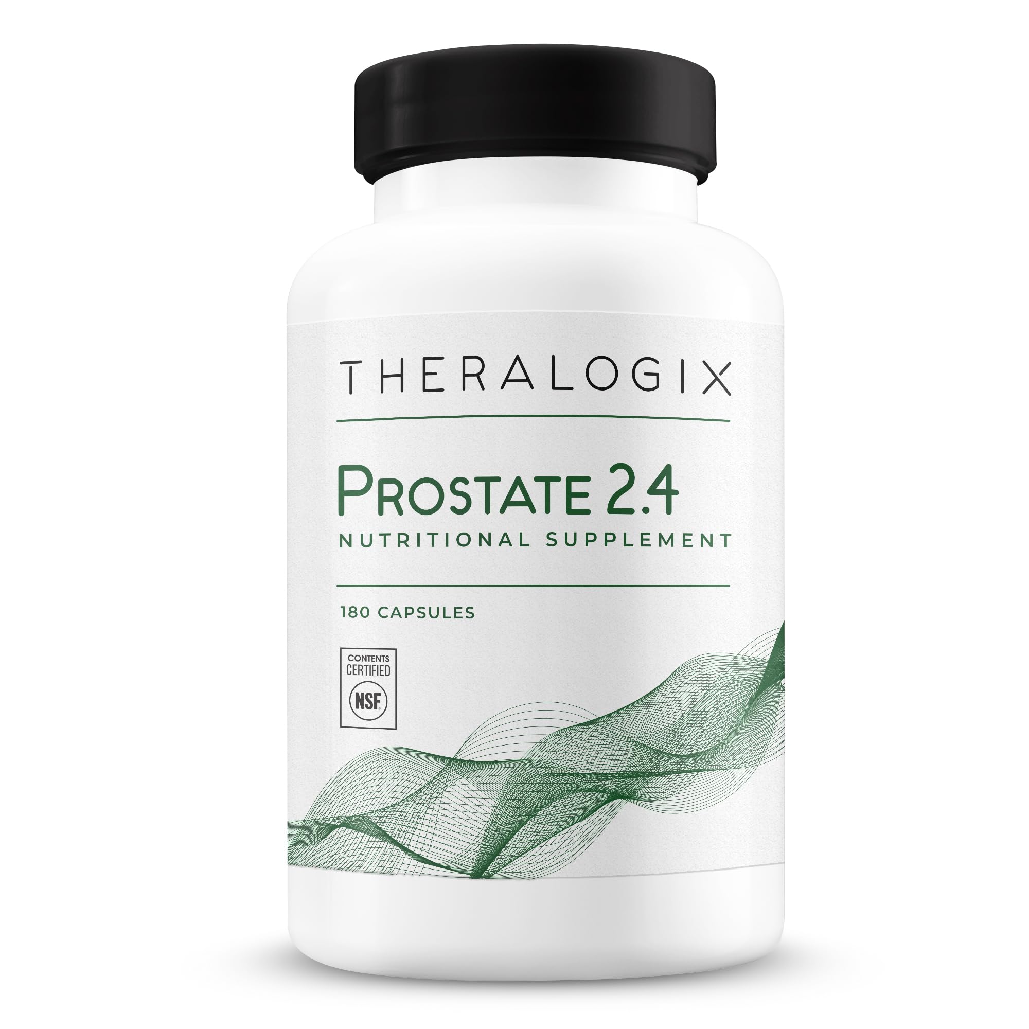 Theralogix Prostate 2.4 Nutritional Supplement for Men - 90-Day Supply (180 Capsules) - Supports Prostate Health with Lycopene, Vitamin D3, Selenium & Vitamin E - NSF Certified - Ideal for Daily Prostate Care & Wellness Routine