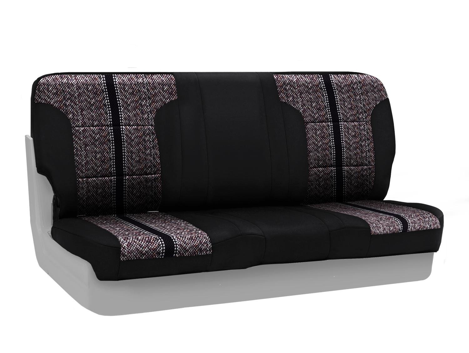 Custom Fit Front Bench Seat Cover for Chevrolet Models - Saddleblanket Design (Black with Neosupreme Black Sides) | Waterproof & Durable Car Seat Protector for Trucks & SUVs | Perfect for Road Trips, Camping & Outdoor Adventures