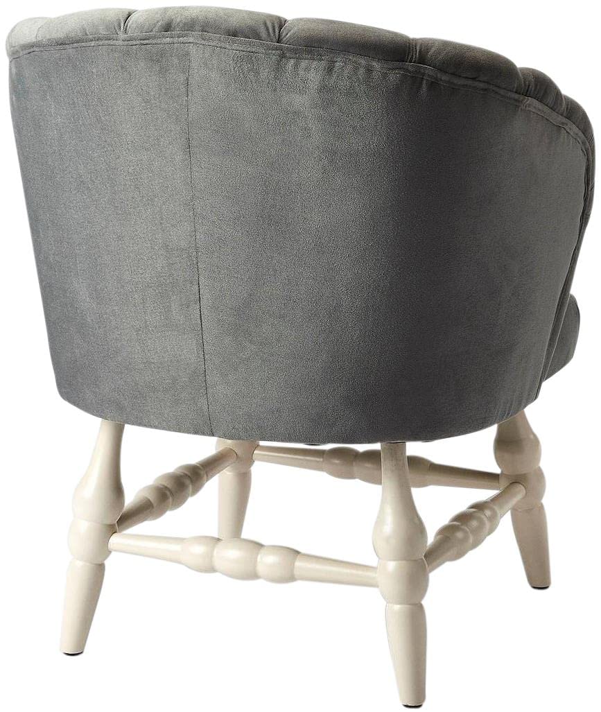 Stylish Gray and White Butler Specialty Accent Chair - Perfect for Living Room, Bedroom & Office Decor