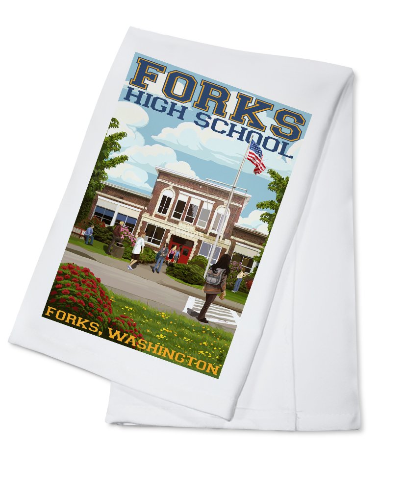 Fork High School Washington 100% Cotton Tea Towel - Decorative Hand Towel for Kitchen, Home Decor & Gifts | Perfect for Dish Drying, Wall Display & School Spirit
