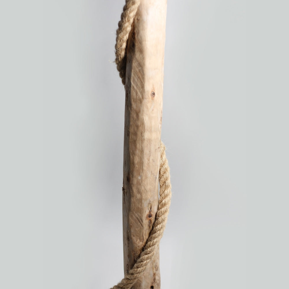 Minimalist Wooden Floor Lamp with Hanger - Natural Finish for Modern Living Room, Bedroom, or Office Lighting Decor