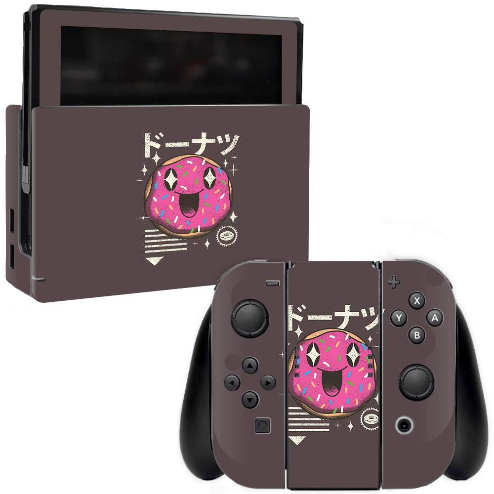 MightySkins Nintendo Switch Skin - Kawaii Donut Design | Protective Vinyl Decal Wrap Cover | Durable, Easy to Apply & Remove | Made in USA | Perfect for Gaming, Travel & Personalization