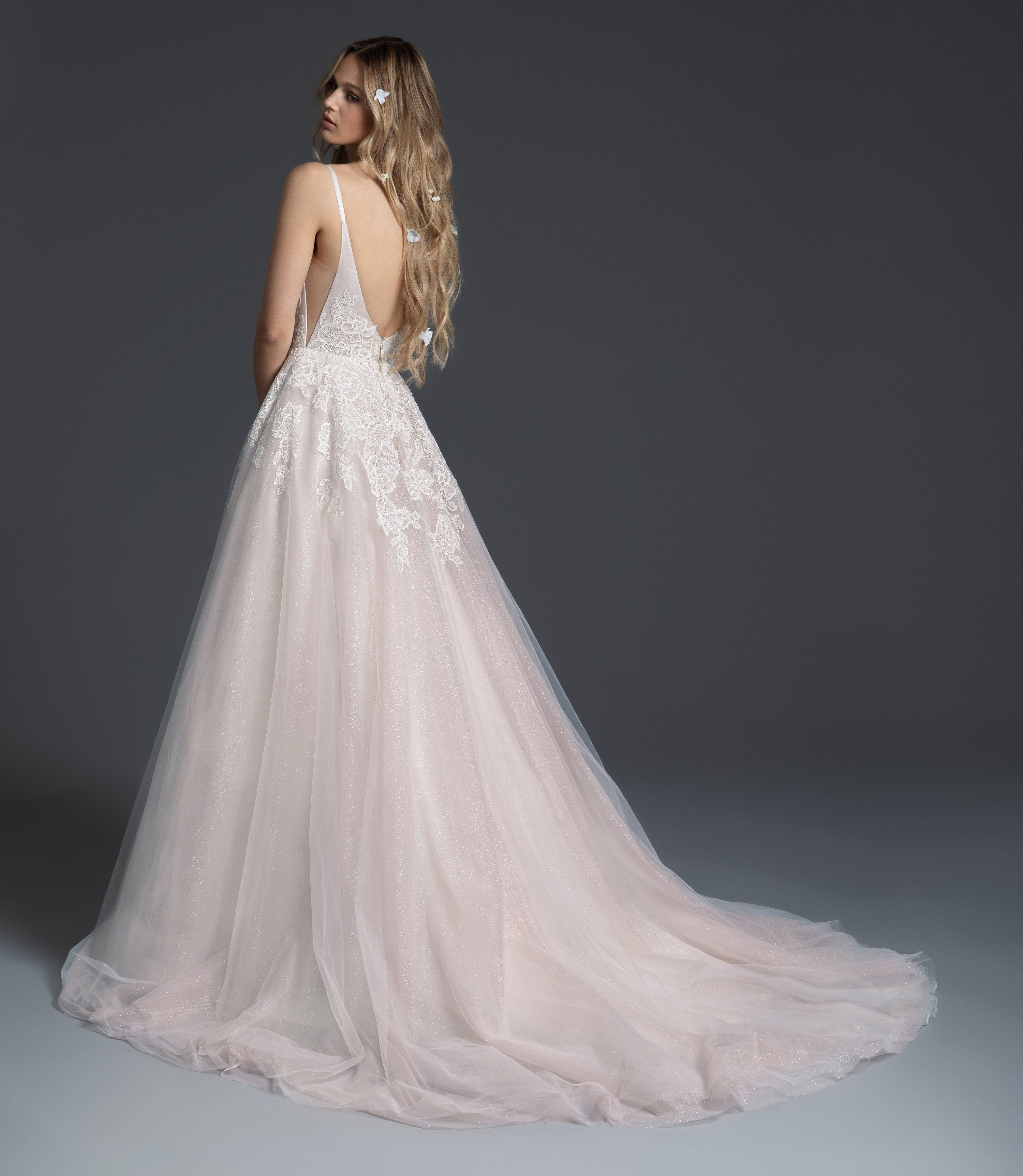 Hayley Paige Fiona Blush Wedding Dress - Size 10 | Elegant A-Line Gown for Brides, Bridesmaids & Formal Occasions