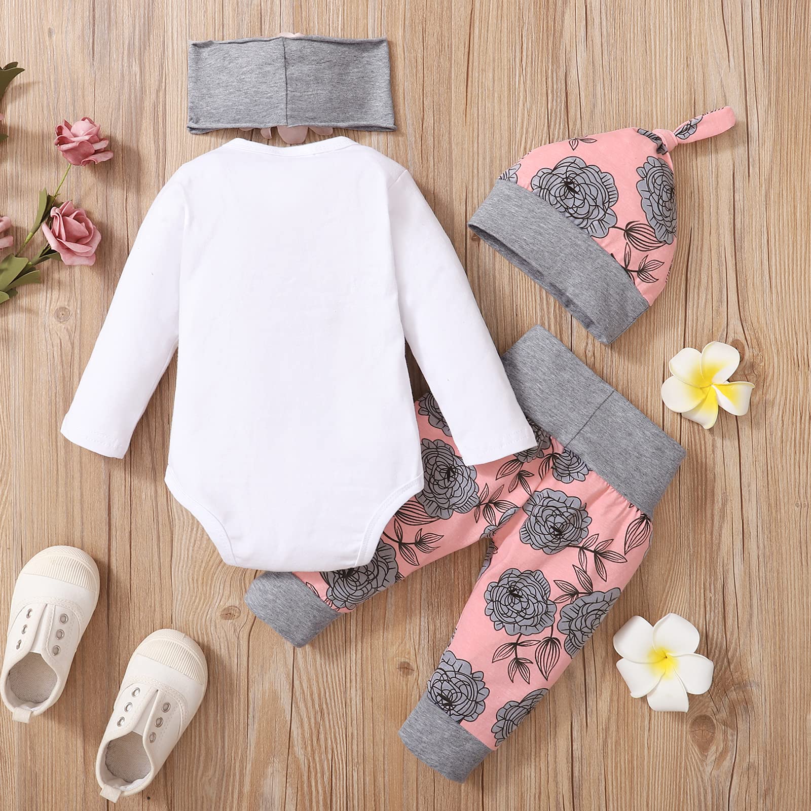 Yvowming Newborn Baby Girl Clothes Set - Infant Ruffle Romper, Pants & Headband Outfit | Cute Toddler Girl Fashion for Photos, Parties & Daily Wear