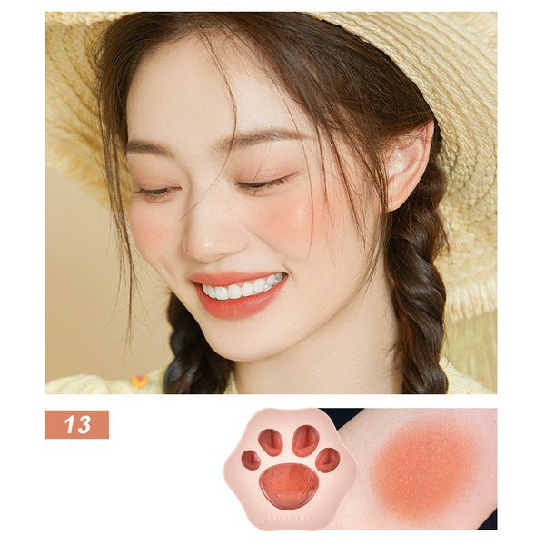 CHIOTURE Monochrome Matte Shine Blusher - Long Lasting Powder Blush for Cheeks, Natural Flush Makeup, Vegan & Cruelty-Free | Perfect for Everyday Wear, Date Night & Special Occasions