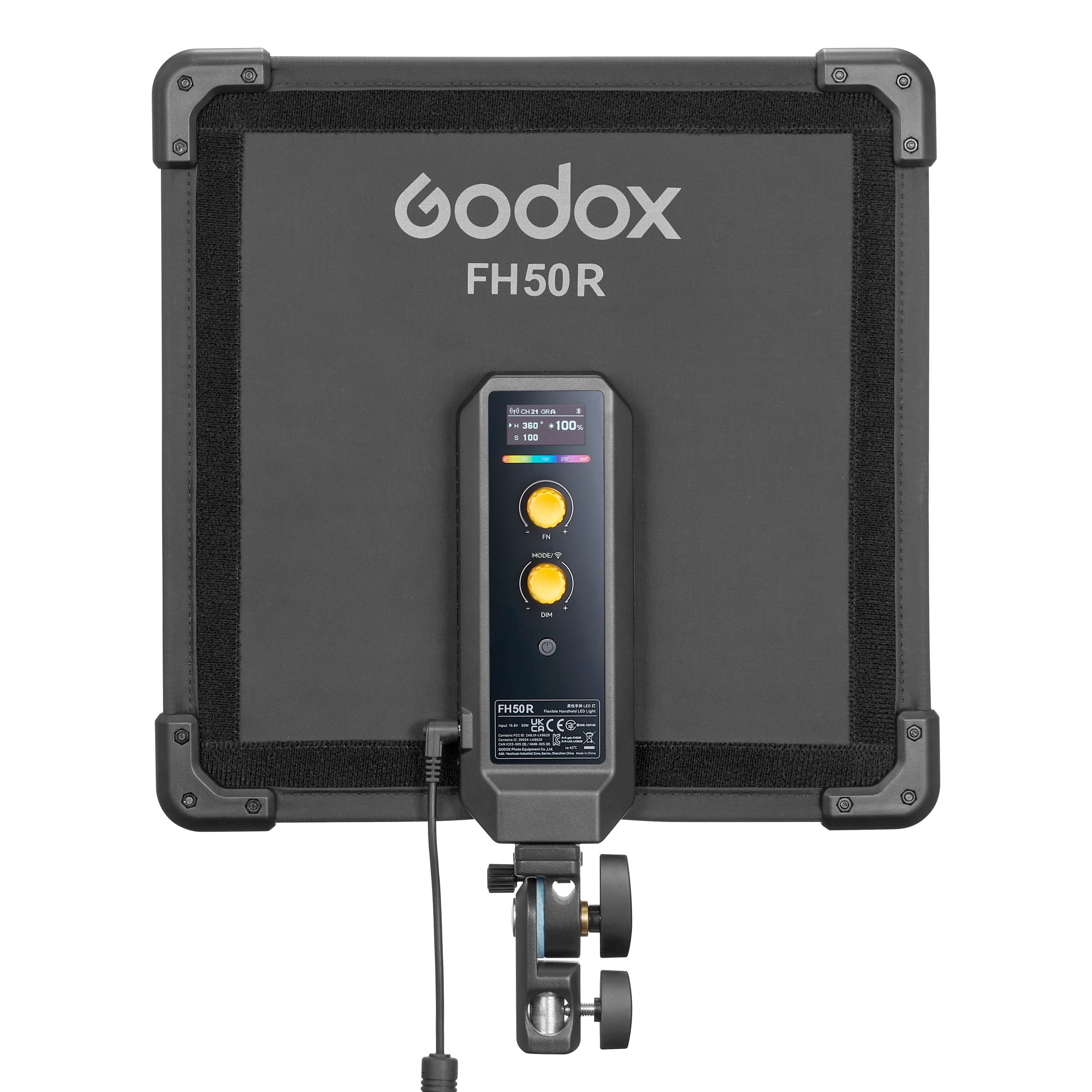 Godox FH50R 1x1 Foot RGB LED Light Panel with Battery Power & Softbox Kit - Perfect for YouTube Videos, Photography, and Studio Lighting