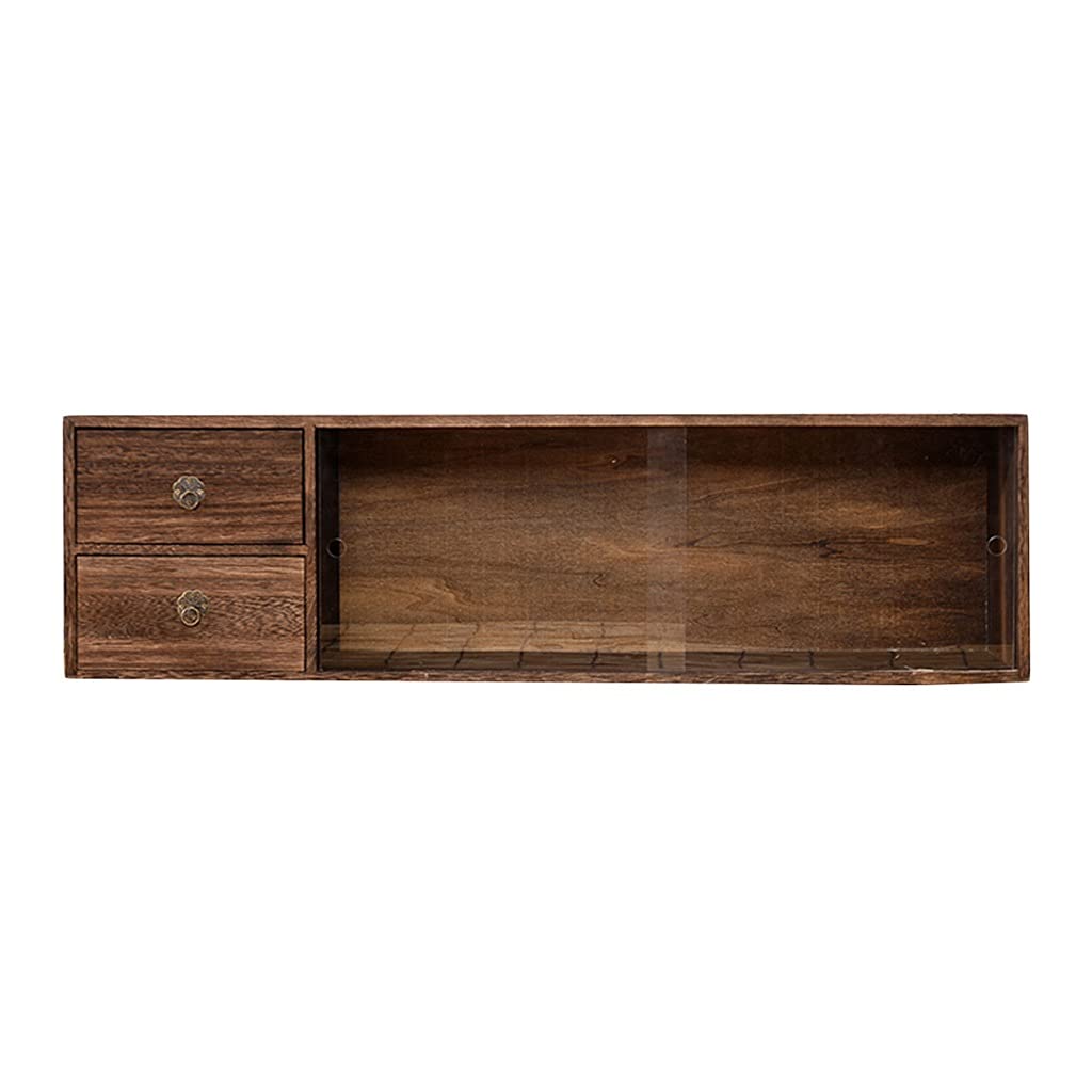 Brown Wall-Mounted Kitchen Cabinet - 90x22x25cm Freestanding Countertop Organizer with Storage Shelves | Perfect for Small Kitchens, Bathrooms & Home Office Organization
