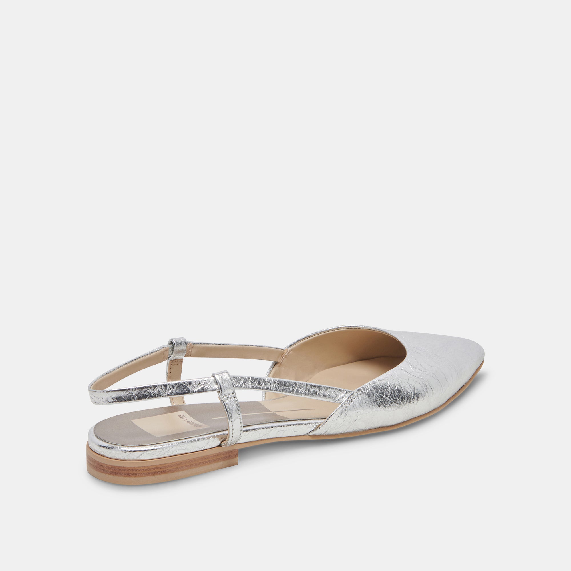 NARAH Women's Silver Metallic Leather Flats - Comfortable & Stylish Ballet Shoes for Work, Office, and Casual Wear