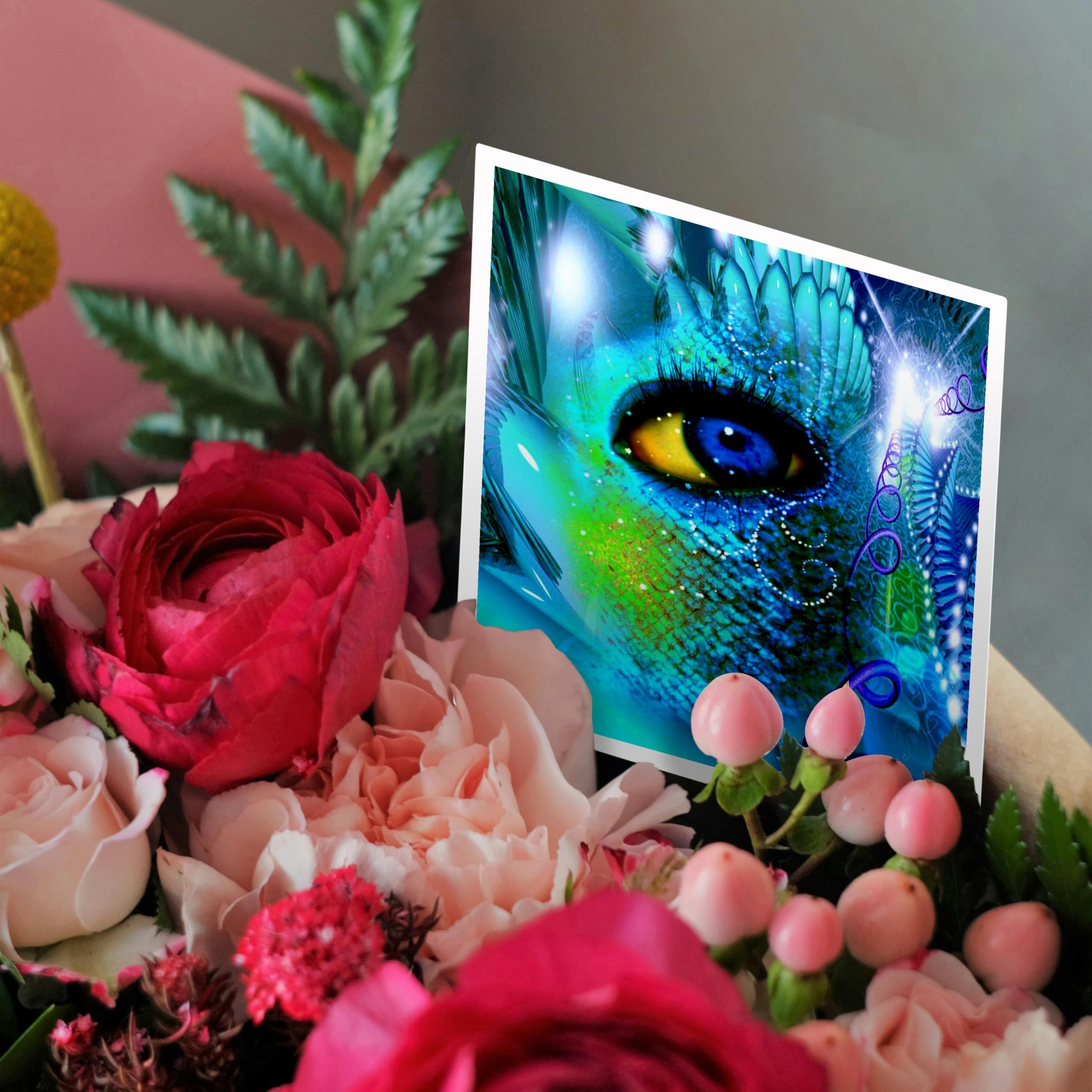 3D Rose Greeting Card with Envelope - Elegant Floral Design for Birthdays, Anniversaries & Special Occasions - Set of 1 (Perfect for Valentine's Day, Mother's Day & Wedding Invitations)
