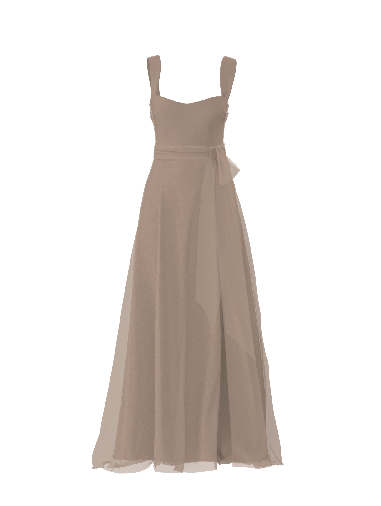 Alexis Bodice & Arabella Skirt Set with Sash Belt in Latte - Perfect for Weddings, Parties, and Formal Events