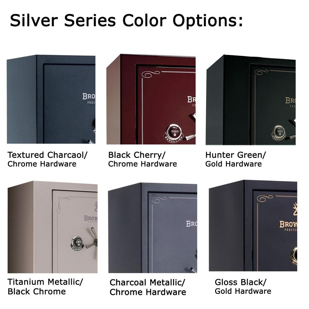 Browning SR33 Silver Series Gun Safe - Secure Firearm Storage for Home & Office - Heavy Duty Digital Safe for Pistols, Rifles & Valuables