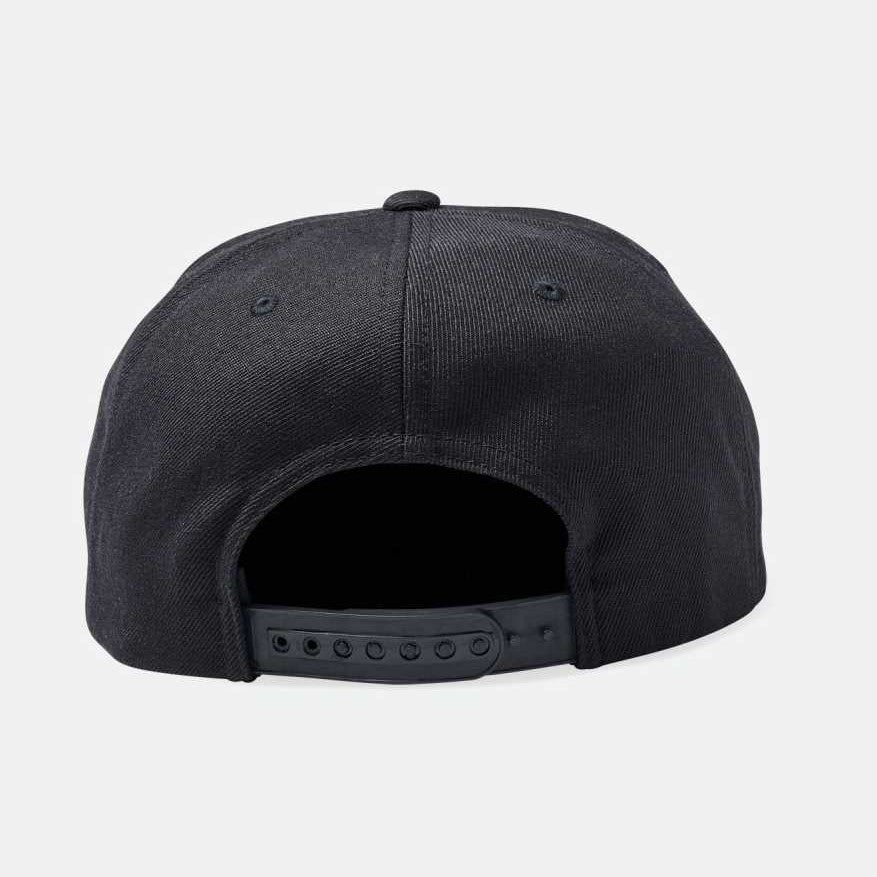 BRIXTON Wendall MP Snapback Hat - Black Adjustable Baseball Cap for Men & Women | Perfect for Casual Wear, Sports, and Outdoor Activities