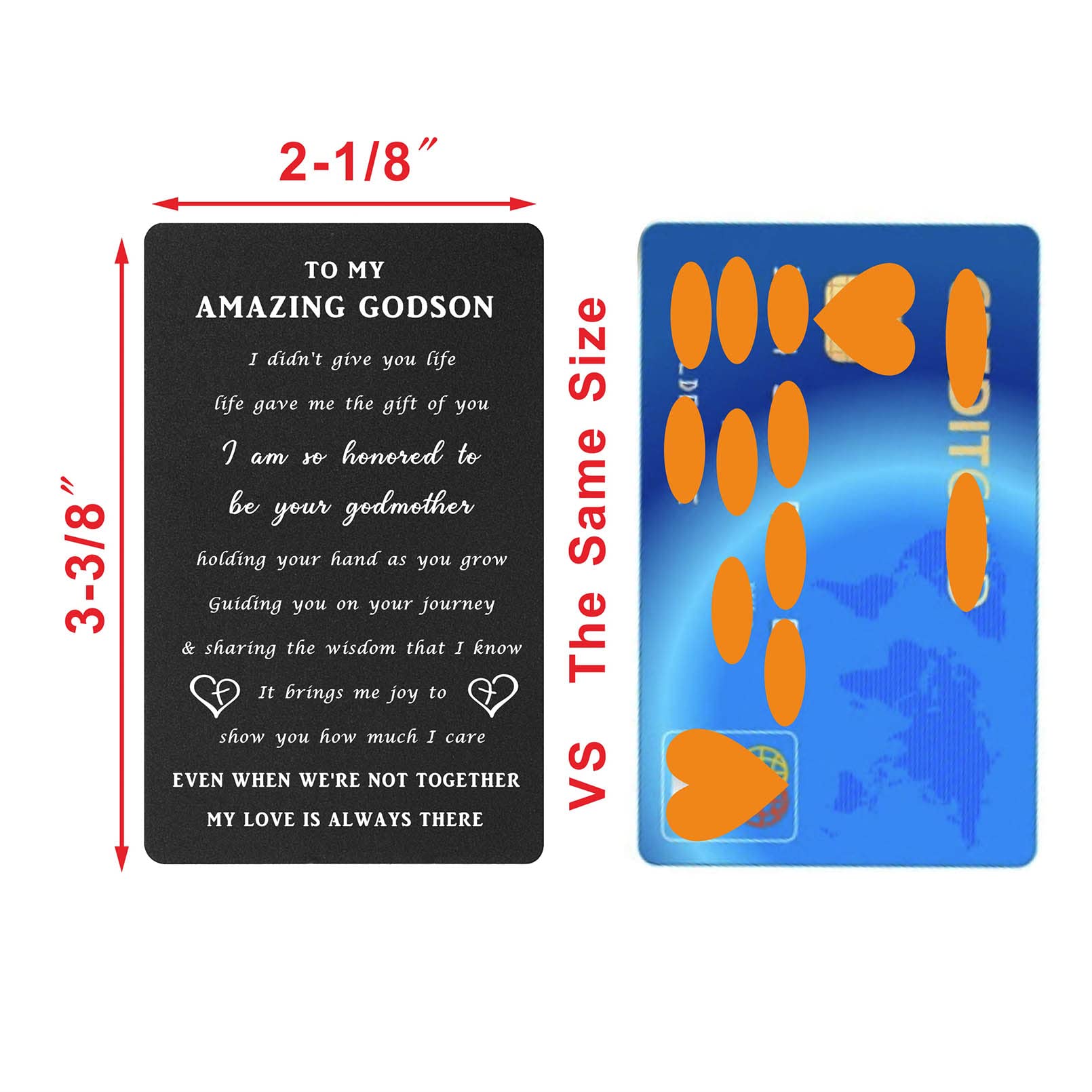 Godson Gifts from Godmother - Personalized Christmas Cards, Birthday Presents, Father's Day, Graduation & Baptism Gifts - Perfect for Special Occasions & Celebrations