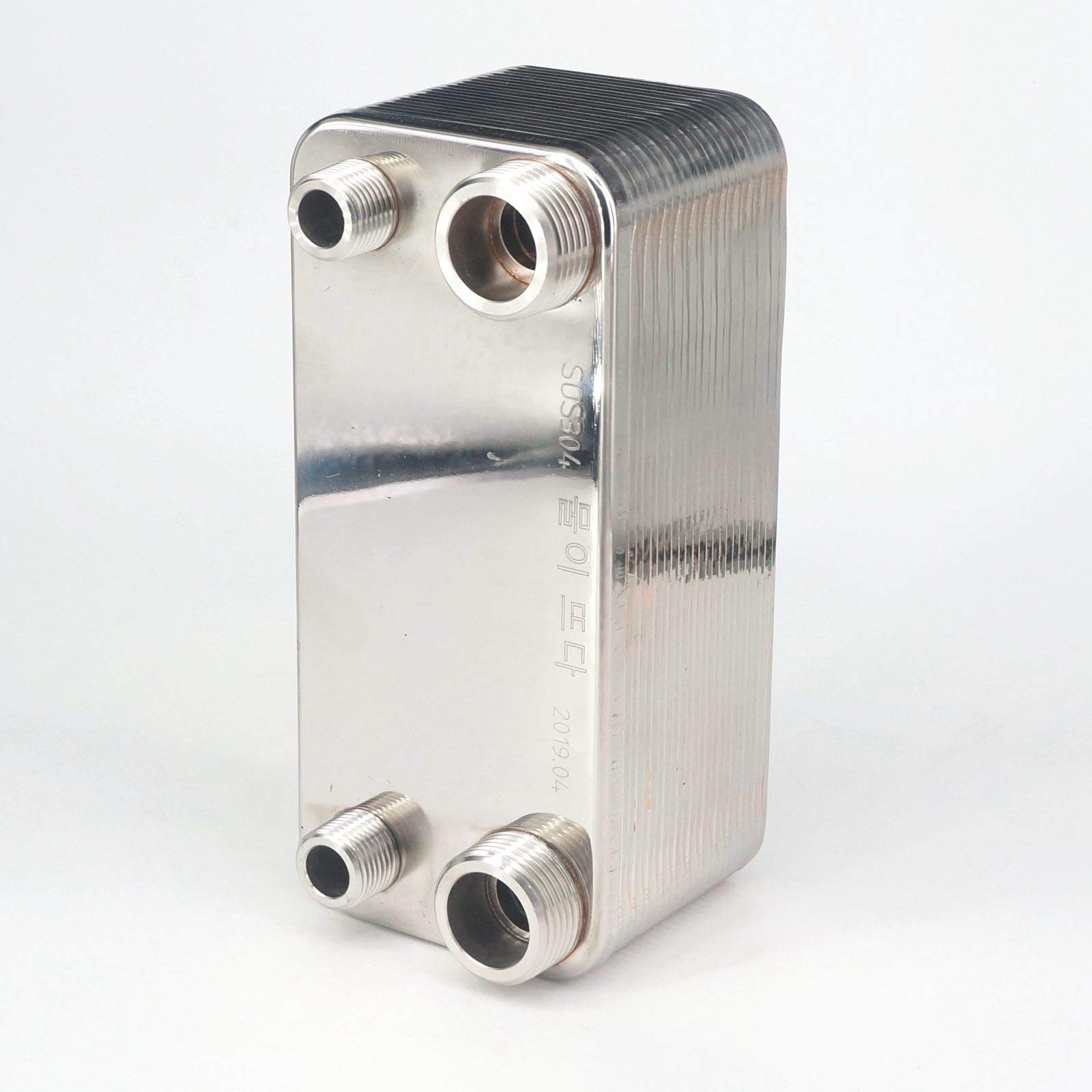 24 Plate Stainless Steel Wort Chiller - SUS 304 Homebrew Heat Exchanger for Beer & Wine Making - Perfect for Home Brewing, Craft Beer Production, and Winemaking