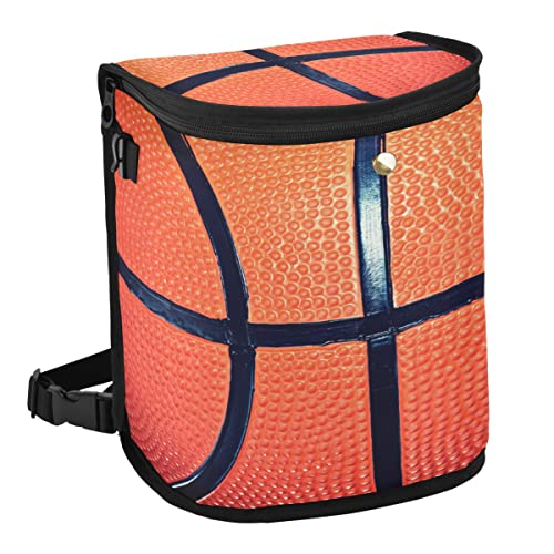 **MCHIVER Leak-Proof Basketball Car Trash Can with Lid – Auto Garbage Bin for Vehicle, Dustbin & Waste Basket – Car Accessories for Storage & Trash – Perfect for Road Trips, Commuting & Keeping Your Car Clean**