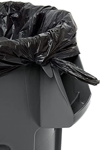 Rubbermaid Commercial 263200GY 32 Gallon Gray Round Brute Plastic Trash Can - Heavy Duty Waste Container for Kitchen, Office, Restaurant & Outdoor Use (2-Pack)