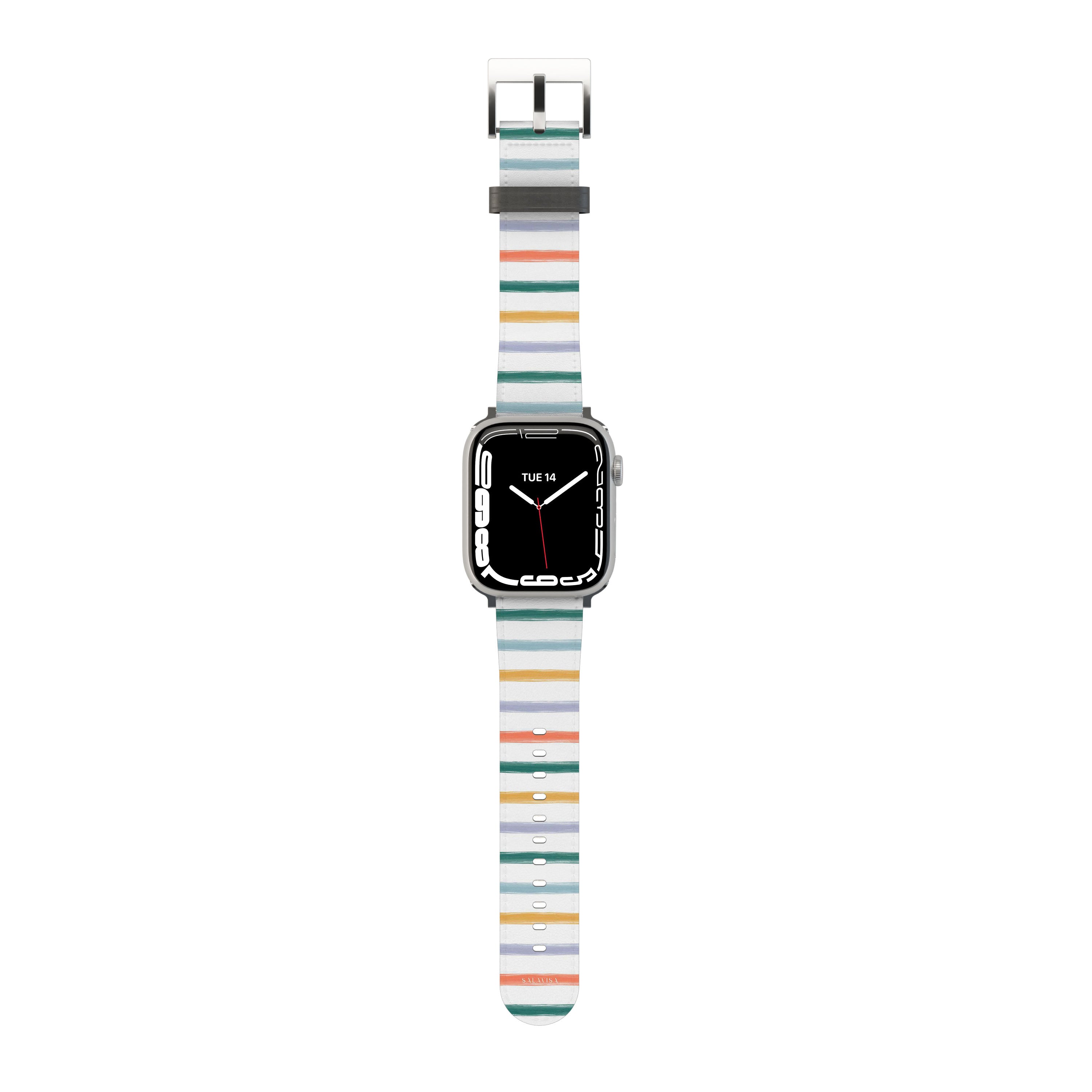 Stylish Summer Stripes Apple Watch Band - Comfortable & Durable Replacement Strap for Workouts, Swimming & Everyday Use