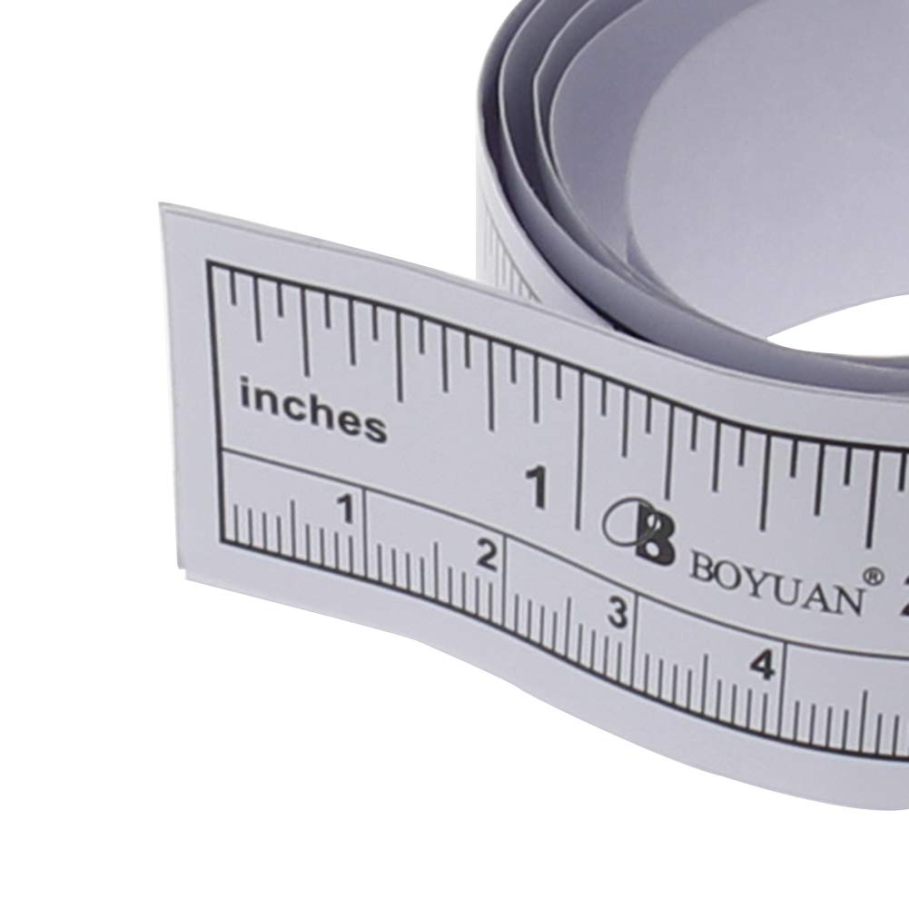 Utoolmart Self-Adhesive Measuring Tape with Double Scale - Sticky Backed Ruler for Woodworking, Sawing, Drafting Tables & Workbenches - Perfect for DIY Projects, Home Improvement and Crafting