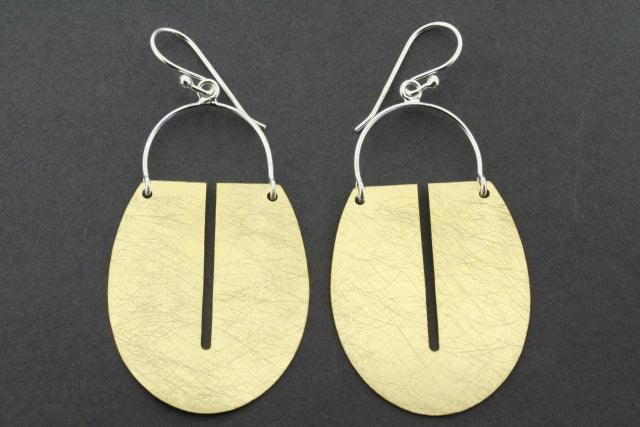 Floating Full Shield Earrings - Sterling Silver & Gold Plated Dangle Earrings for Women | Perfect for Parties, Weddings & Everyday Wear