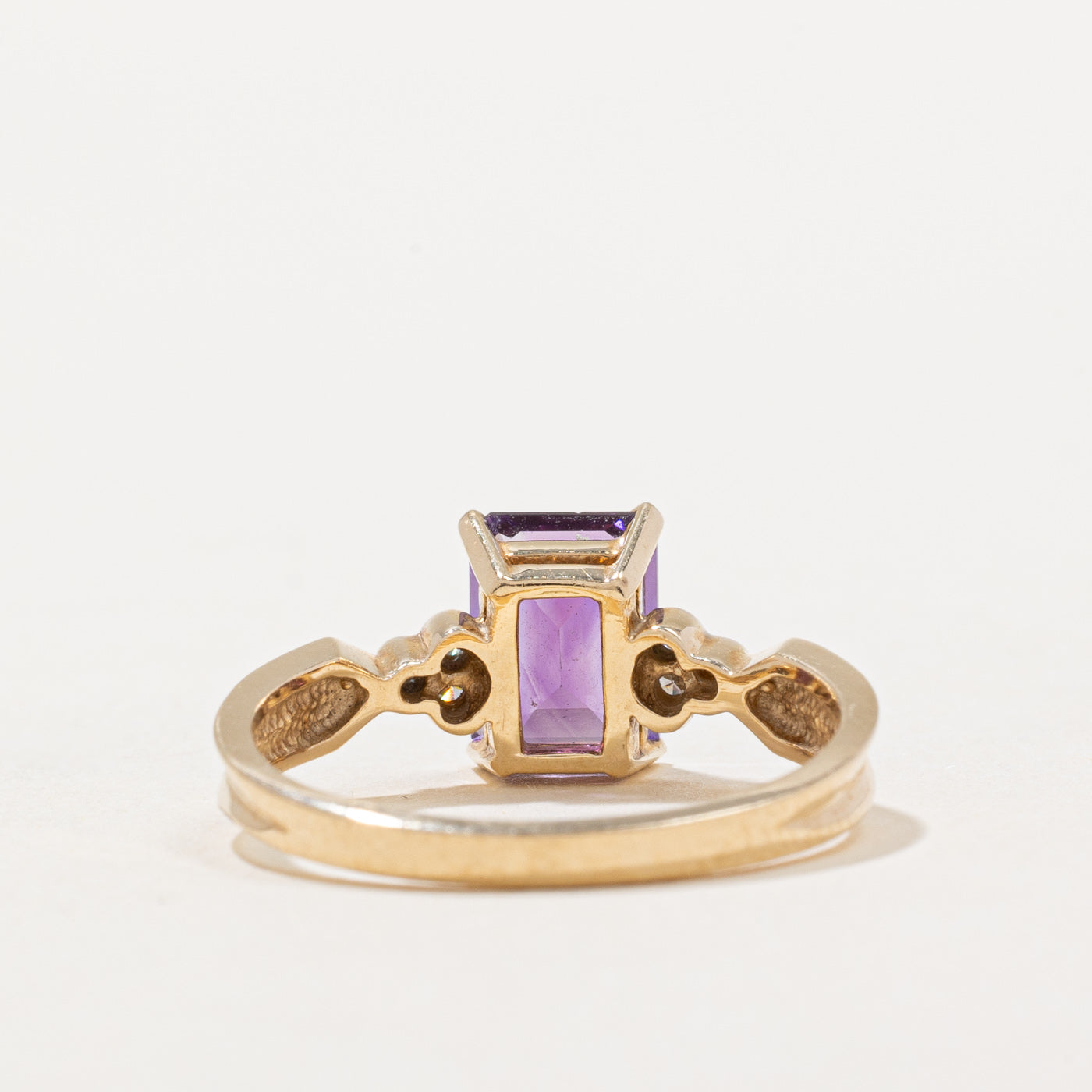 1.35ct Amethyst & 0.04ct Diamond Ring - Size 7.5 | Elegant Purple Gemstone Jewelry for Women | Perfect for Valentine's Day, Anniversary & Special Occasion Gifts